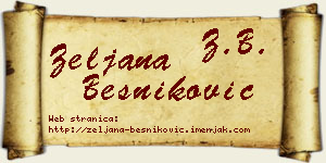 Željana Besniković vizit kartica